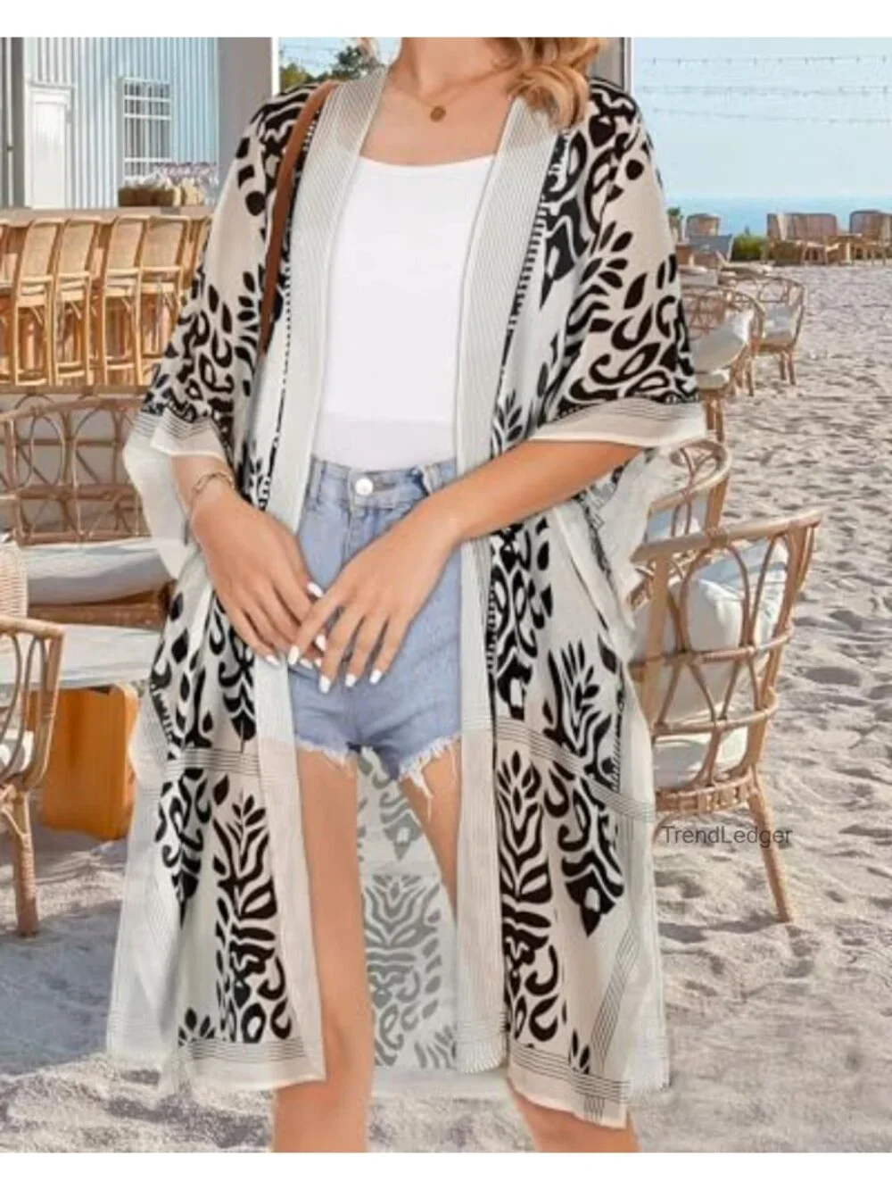 Chiffon Kimono Beach Cover Up Swimwear Cardigan Loose Summer